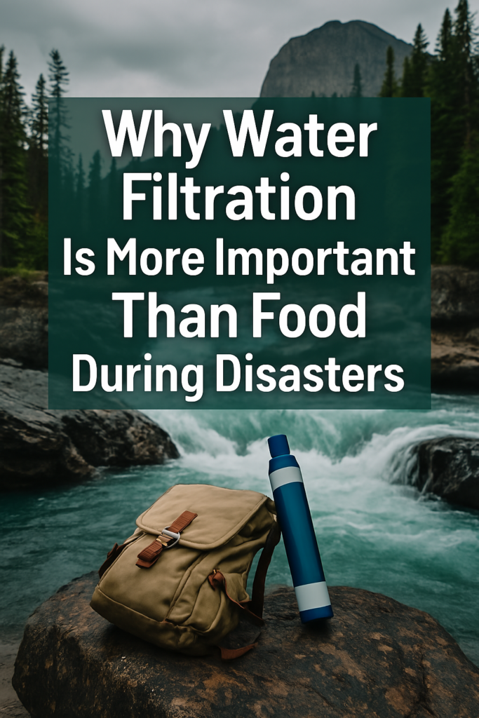 Why Water Filtration Is More Important Than Food During Disasters